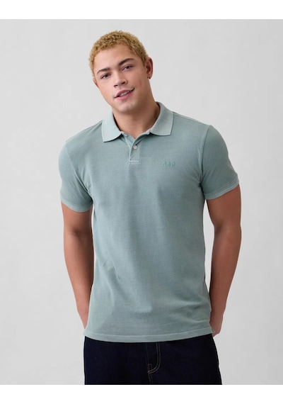 Gap Logo Pike Polo Yaka T-shirt 586306043 Kısa Kol Tişört Erkek T-shirt Yeşil