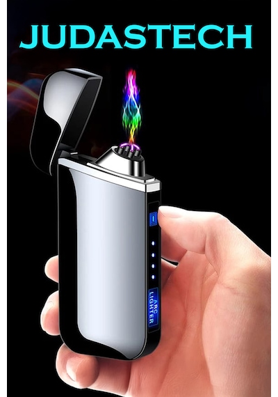 Judas K18 Usb Şarjlı 2 Arc Alevsiz Çakmak -new Style