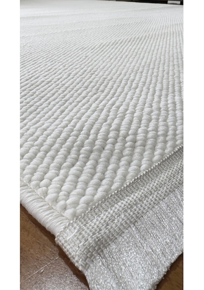 Elvey Home Krem İskandinav Yumuşak Bukle Minimalist Tozumazözel Kesim Halı Elvbklmakhal Krem