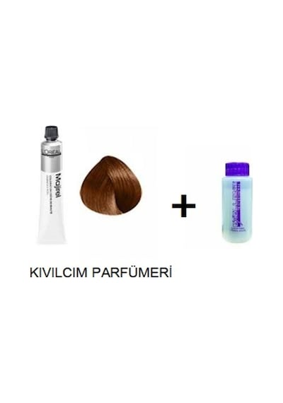 Loreal Majirel 7.35 Kumral Dore Akaju Saç Boyası + Oksidanı Ile