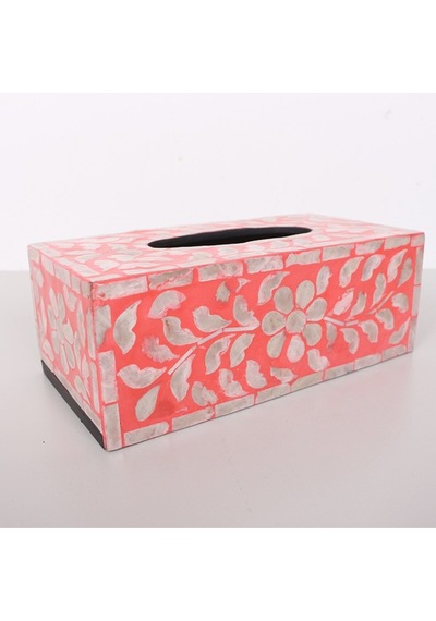 Anita Sedefli Dikdörtgen Peçetelik 23x12x8,5 Cm Kırmızı
