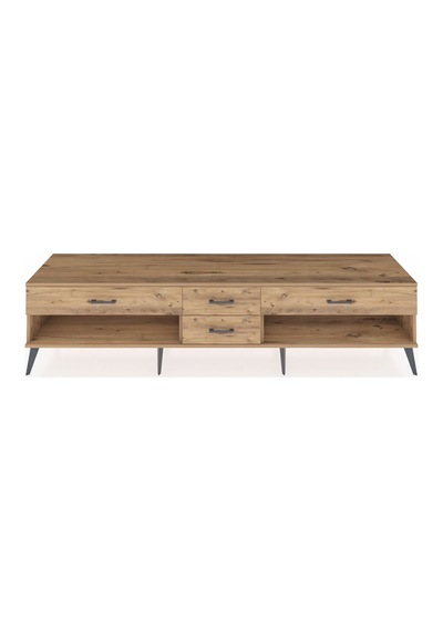 Hyperion Tv Ünitesi 4 Çekmeceli 220x44x51 Çam-aytaşı/çam Aytası/atlas Çam - Atlas Çam