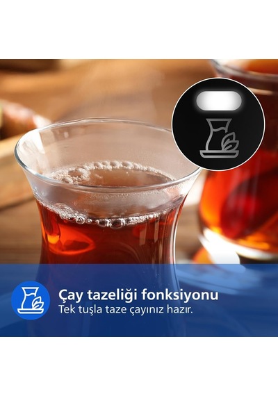 5000 Serisi Çay Makinesi - Otomatik Sıcak Tutma, 2,2l Ekstra Geniş Kapasite, 0,9l Cam Demlik, 1900w Güç Hd7360/00 Diğer