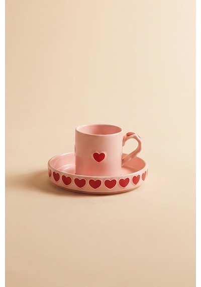 Karaca Sweetheart Kahve Fincan Takımı Pembe 90 Ml