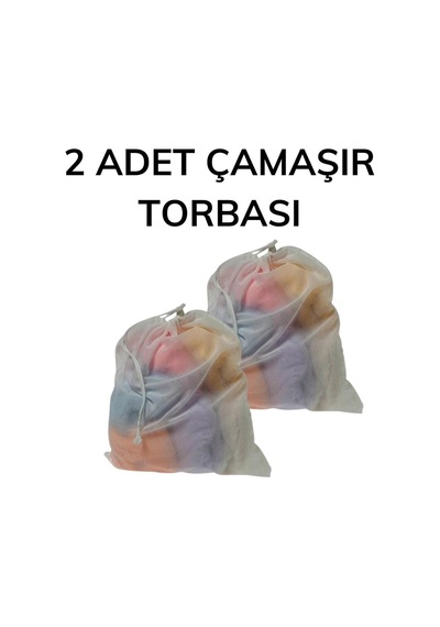 2 Adet Çamaşır Yıkama Filesi Kirli Filesi Maxi 40x60 Cm Diğer