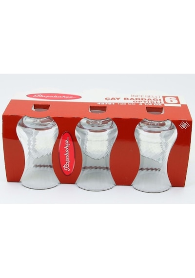 Paşabahçe 42781 Optikli İnce Belli Çay Bardağı 6 Lı Şeffaf