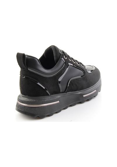 Bambi Siyah Siyah Süet Kadın Sneaker K01313003072