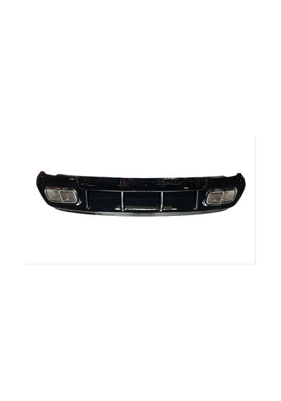 W176 16-18 A45 Dıfüzör & Egzoz Setı Parlak Sıyah - Sılver Egzoz Ile Amg Paket İçin