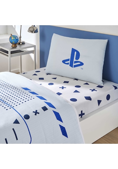 Taç Lisanslı Playstation Pamuk Tek Kişilik Pike Takımı 000000001000051398 Çok Renkli