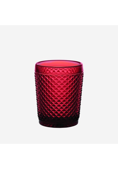 Kırmızı Cam Su Bardağı Seti 280 Ml