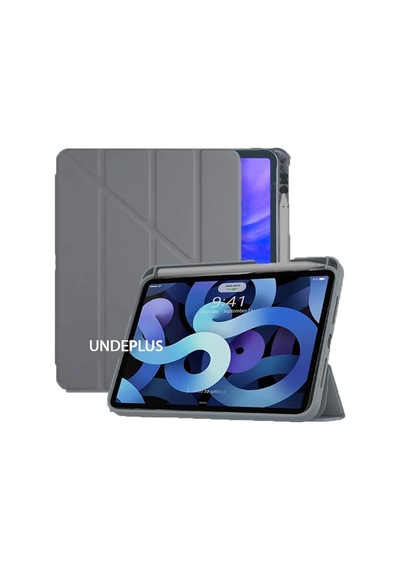 İpad Pro 11 2. Nesil İle Uyumlu Kılıf Kalem Bölmeli Trifolding Case A2228 A2068 A2230 A2231 Koyu Gri Arka Kapak