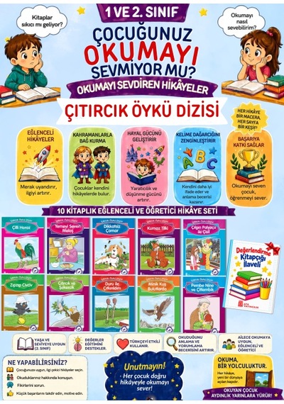 2.sınıflar İçin Okuma Kitabı 10'lu Seri
