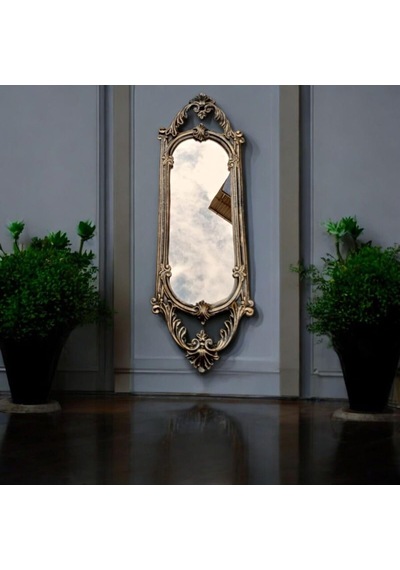 Peramari Dekoratif Polyester Tekli Niş Ayna Gold Eskitme Gold Eskitme 63 X 30 Diğer