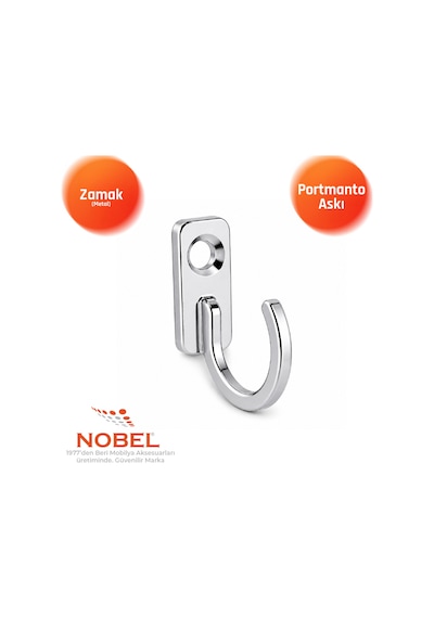 Anahtar Askısı, Metal Vestiyer Askısı, 2 Gr, Dolap Ve Duvar Askılığı, Çi Nko Vidalı Çinko