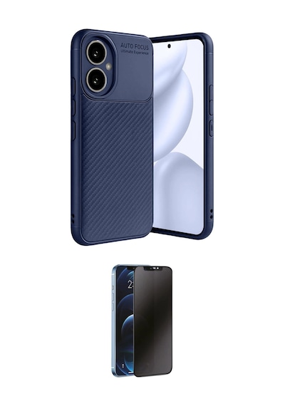 Cep Huawei Uyumlu Honor 400 Kılıf Eksen Form Prime İkili Koruma Seti Najmaddin Siyah
