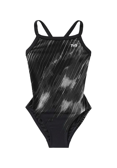 Tyr Durafast Elite Girl's Diamondfit Swimsuit - Cycloid Siyah-Gri