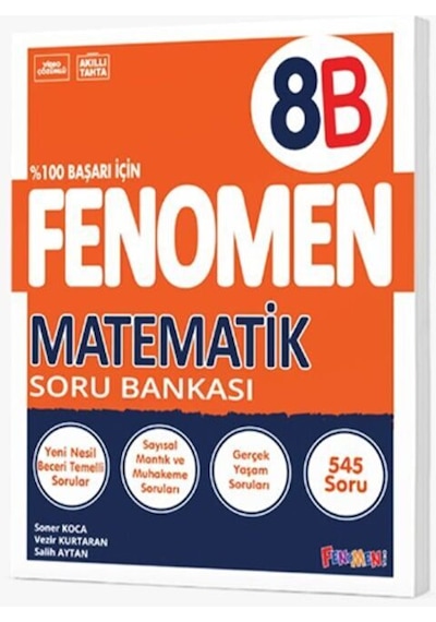 Fenomen Yayınları 8.Sınıf Matematik B Soru Bankası