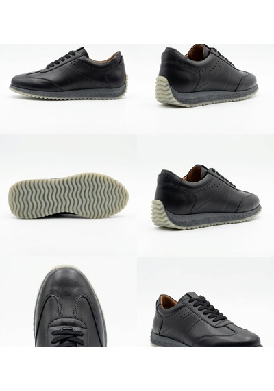 Growish Gd0104 Hakiki Deri Termoaktif Taban Üst Kalite Koku Yapmaz Çift Renk Hafif Taban Siyah Sneaker Spor Ayakkabı Growish Gd0104 Hakiki Deri Termoaktif Taban Üst Kalite Koku Yapmaz Çift Renk Hafif Taban Siyah Sneaker Spor Ayakkabı