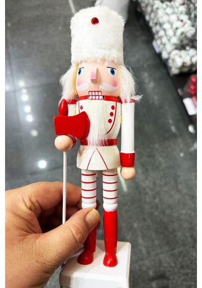 Beysüs Yılbaşı Dekor Orijinal Ahşap Fındıkkıran 3 Lü Set 25 Cm