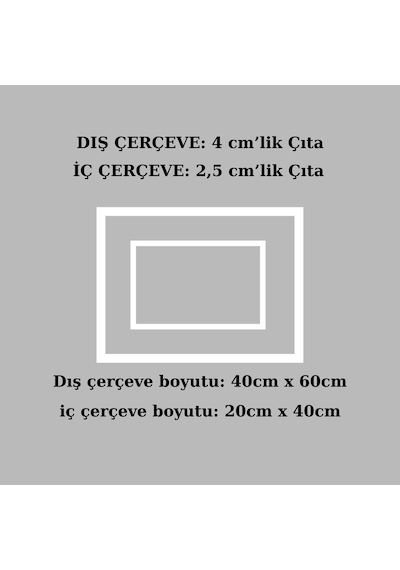1 Adet 2'li Hazır Çerçeve Koridor Tasarımı Df-2540-001