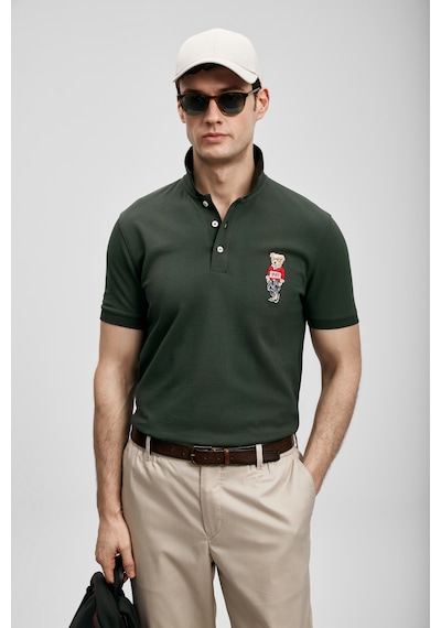 Lufian Brady Smart Erkek Polo Tişört Haki Haki 111040245100630 Haki