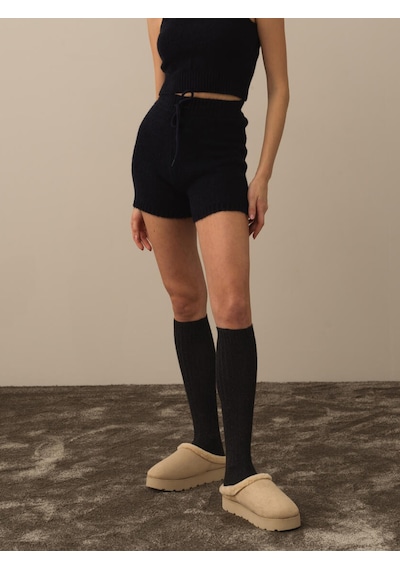 Xint Lacivert Lüks Pamuk Dokulu Regular Fit Şort 850916
