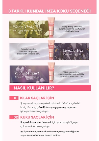 Yoğun Onarıcı Durulanmayan Bakım Kremi Kundal Protein Bonding No Wash Treatment 50ml Leather Iris