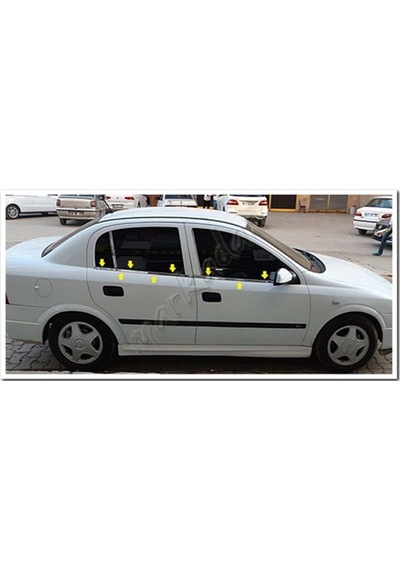 Opel Astra G Sedan Krom Cam Çıtası 1998-2009 4 Parça Paslanmaz  Çe
