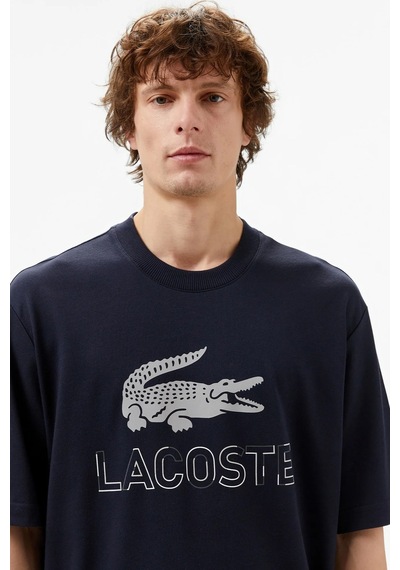 Lacoste Men's Loose Fit Navy Tshirt Pamuklu Geniş Kalıp Reflektörlü Bisiklet Yaka Baskılı Erkek Tişört Lacivert Lacoste Men's Loose Fit Navy Tshirt Pamuklu Geniş Kalıp Reflektörlü Bisiklet Yaka Baskılı Erkek Tişört Lacivert