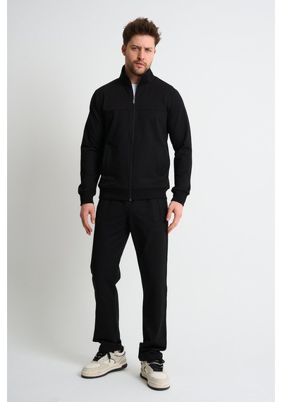 Shooter Sportswear Shooter Premium Rahat Kalıp Mevsimlik Yumuşak Dokulu Erkek Eşofman Takımı Siyah