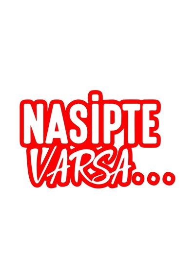 Nasipte Varsa Araba Sticker 17x17 Cm Kırmızı