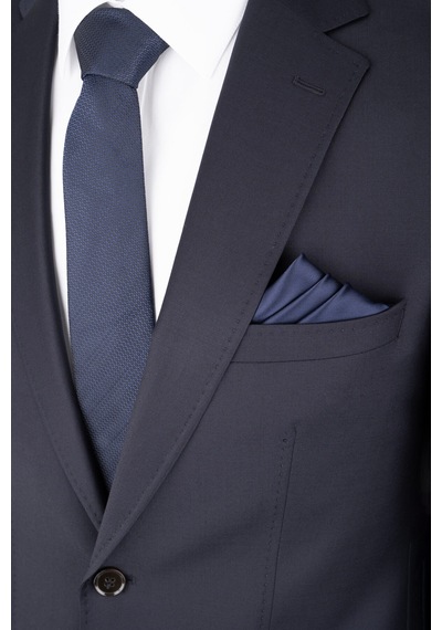 Hatemoğlu Lacivert Slim Fit Mono Yaka Klasik Takım Elbise 2958726 Lacivert