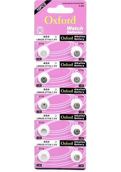Oxford AG4 LR626 377A Düğme Pil 10 x 20'li