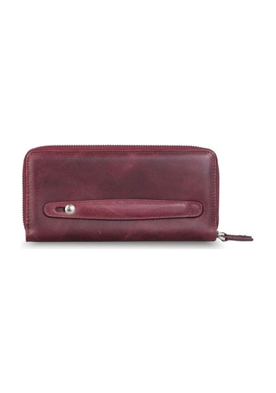 Guard Crazy Bordo Hakiki Deri Çift Fermuarlı El Çantası // Grd260225wt1460 Çok Renkli