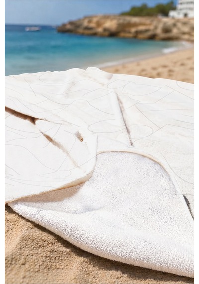 Minimalist Yazılı Mikrofiber Plaj Havlusu - Modern Gri Tipografik Havuz Deniz Hızlı Kuruyan Havlu Çok Renkli