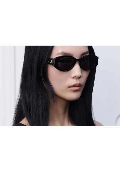 Dior Glow B3ı Cd 40258ı 25a1 01a 51-20-140 Siyah Oval Kadın Güneş Gözlüğü