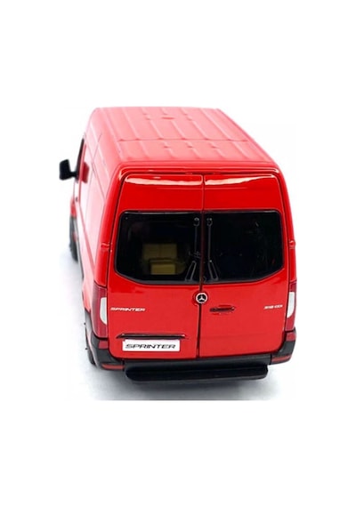 Kinsmart Mercedes-benz Sprinter 1:48 Ölçek Metal Çek Bırak Oyuncak Minibüs - Kırmızı Model Araba