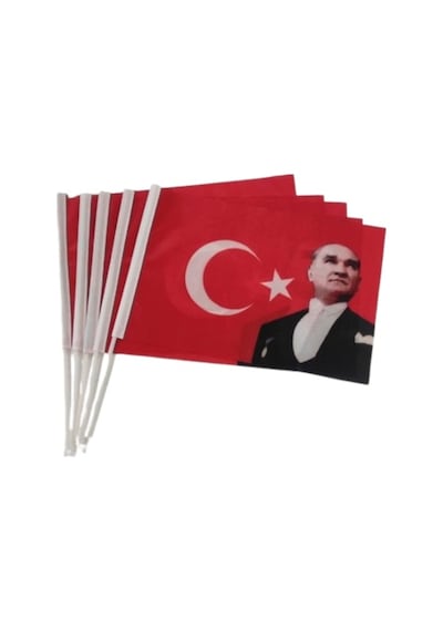 Sopalı Atalı Bayrak 30x45 Kumaş 20 x 30 CM
