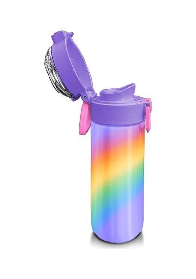 Coral High Kids Renk Geçişli Desenli Pipetli Ve Direkt İçim Çelik Termos 500 Ml 31863 Rose Gold