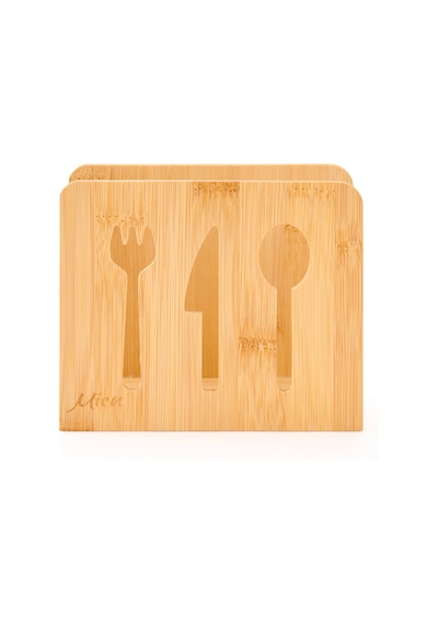 Mienn Bambu Dik Peçetelik - Kahverengi - 14 Cm Renkli