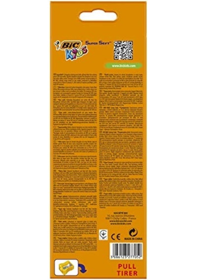 Kids -üç Kenarlı-yumuşak Boyama Kalemi 6 2 Mm 8-çeşitli Renklerde Kartonetuı Her Biri 8 Adet -dahil Kalemtraş Çok Renkli