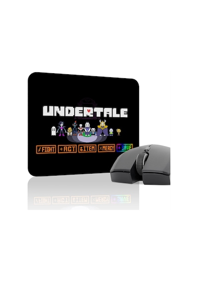 Undertale Kaymaz Dikişli Kauçuk Oyuncu Mousepad V1 - 22x18 Gaming Mouse Pad Fare Altlığı