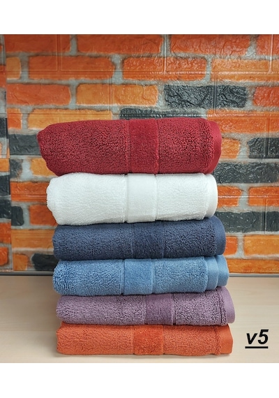 Özdilek Svv Border -6 Lı- Kalın & Yumuşak El Yüz Havlusu 40x76 - V5 Lila