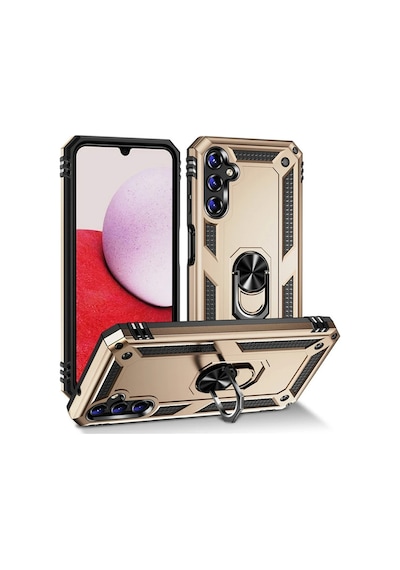 Newface - 310 - Samsung Uyumlu Galaxy A04s Kılıf Sofya Yüzüklü Silikon Kapak - Lvsqvr - - Gold