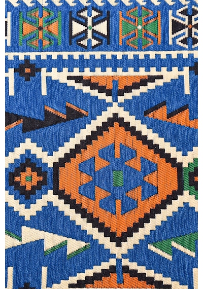 Otantik Şark Köşesi Takımı Mavi Anadolu 13 Parça Kilim Ve Puf Dahil Süngerli Sedir Seti