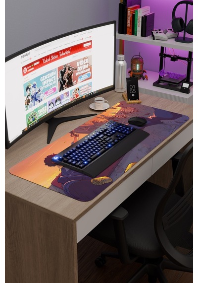 Cowboy Bebop Anime V5 - 90x40 Xxl Gaming Gamer Kauçuk Kaymaz Taban Mouse Pad Fare Altlığı