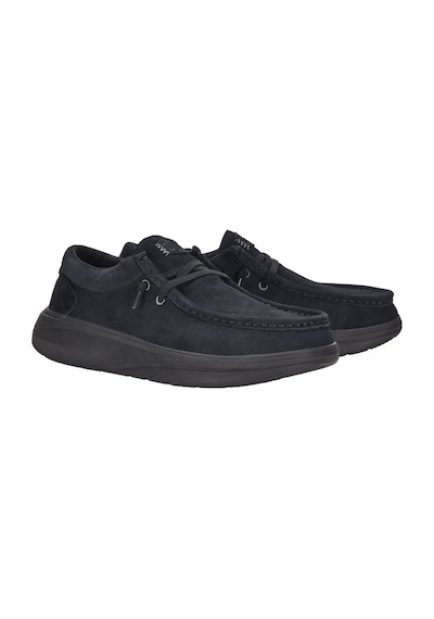 Oxford Klasik Erkek Hd.41975-001 Hey Dude Wally Comf Suede Black Null Siyah