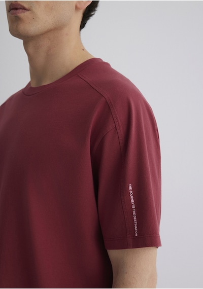Mavi - Baskılı Bordo Tişört 0612629-70423 Bordo
