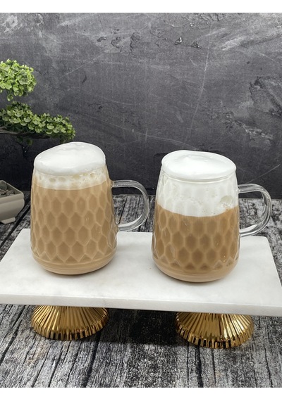 2 Li Borosilikat Cam Kulplu Pinterest Damla Model Bardak Kupa 300