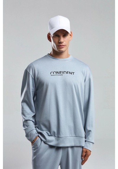 Benmanaj Erkek Haki Sweatshirt - Mavi Mavi